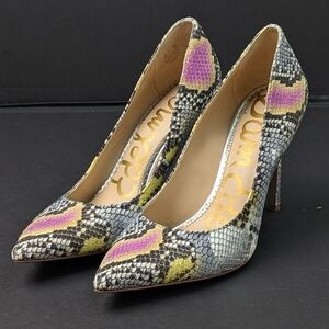 Sam Edelman heels pumps scale multicolor leather women 9M